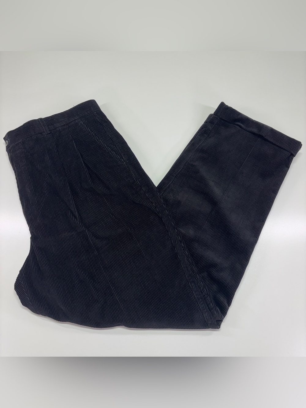Vintage Oleg Cassini Black Corduroy Pants 42x32 Y2K Dark Academia